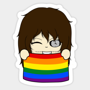 creepypasta pride chibi clockwork Sticker